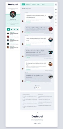 WordPress免费个人博客杂志主题 Dashscroll